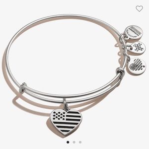 Alex and Ani Heart Flag Charm Bangle